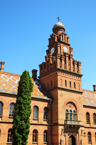 CHERNIVTSI, UKRAINE - MAY 31, 2015: Residence of Bukovinian and Dalmatian Metropolitans