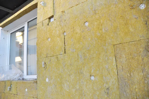 External Wall Insulation Fiberglass — Stock Photo, Image