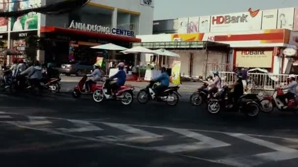 Vietname cidade tráfego rodoviário — Vídeo de Stock
