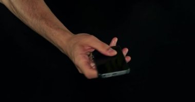 Sinir döndürmek telefon elinde.