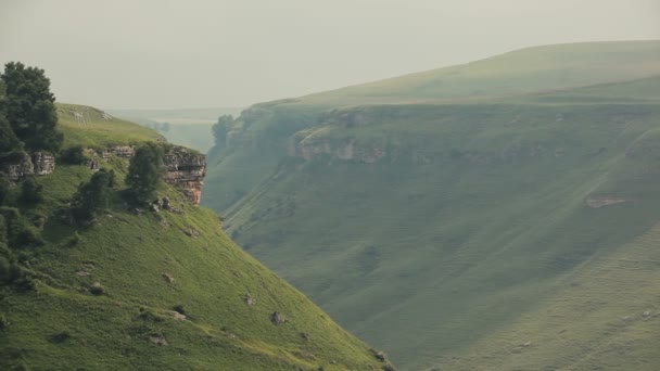 Panorama der sommerlichen Landschaft. Naturberge. — Stockvideo