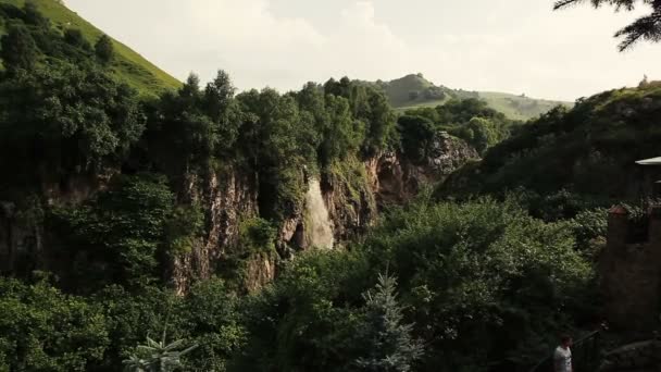 Yaz manzara Panoraması. Doğa dağlar. — Stok video