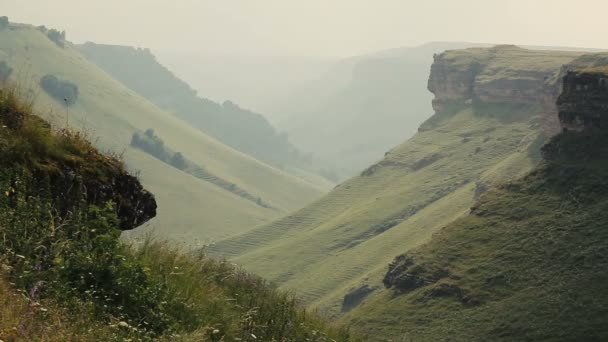 Panorama del paesaggio estivo. Montagne naturali . — Video Stock