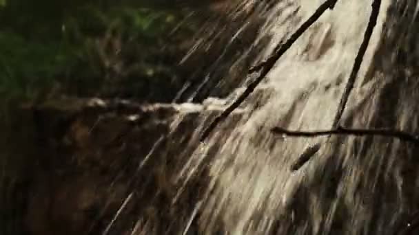 Uma pequena cachoeira nas montanhas — Vídeo de Stock