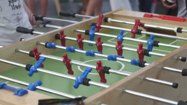 Stolní fotbal - Foosball hra — Stock video
