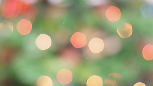 Bokeh colorido de árvore luzes de Natal. Estática — Vídeo de Stock