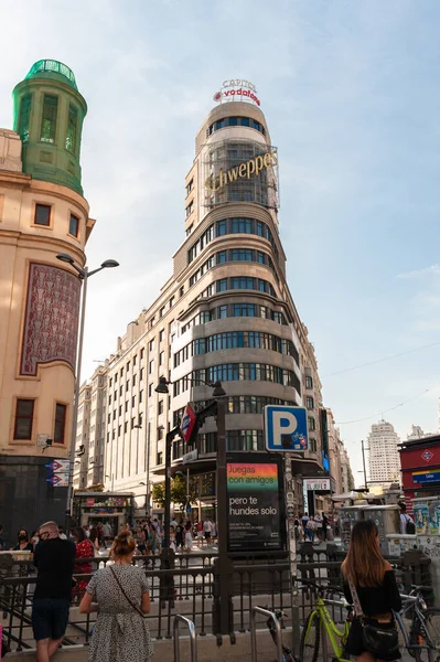 Madrid España Septiembre Vista Del Edificio Art Deco Carrión Desde — Foto de Stock