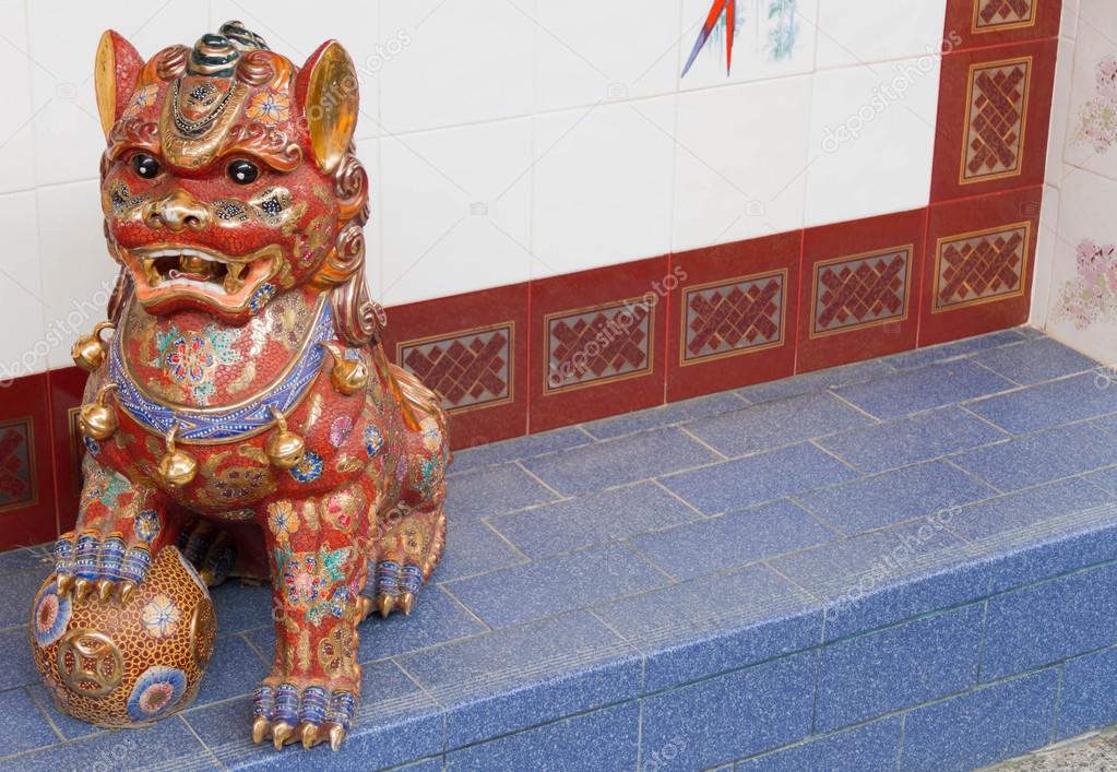 Chinese lion in joss house