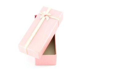Beyaz arka plan üzerinde pembe giff kutusu