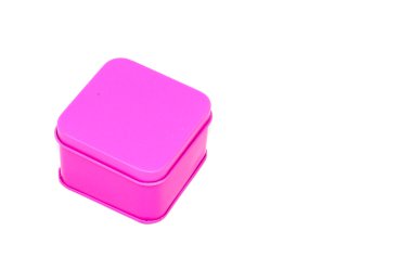 Beyaz arka plan üzerinde pembe giff kutusu