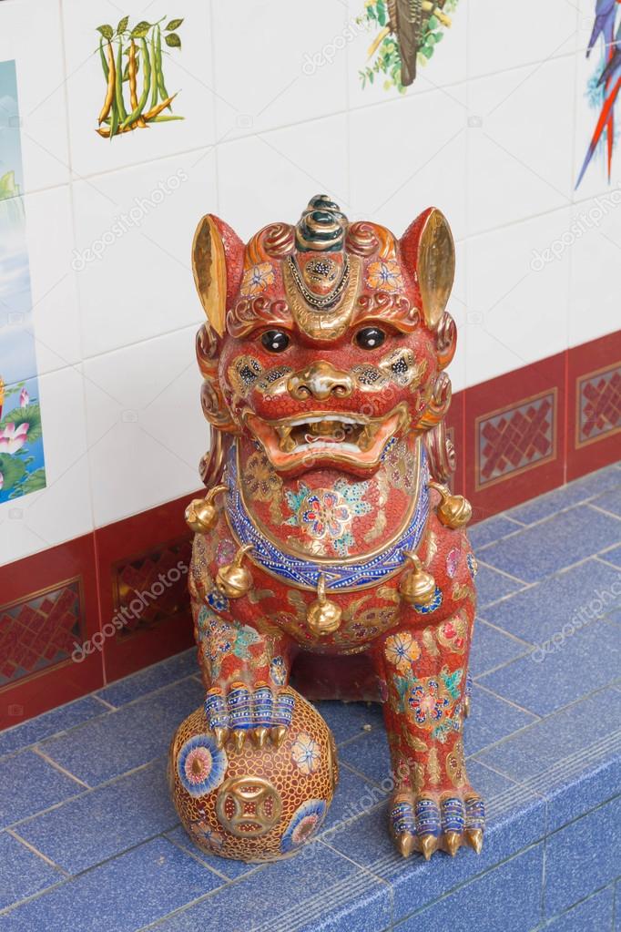 Chinese lion in joss house