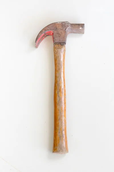 Hammer trä handtag - huvudet bultar trä handtag - gamla verktyg — Stockfoto