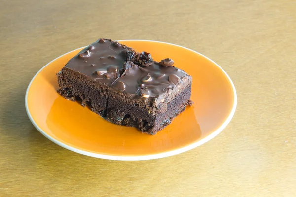 Cerrar torta de caramelo en el plato — Foto de Stock