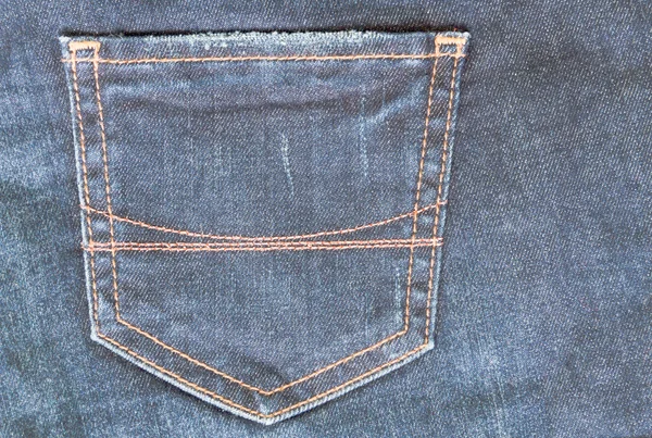 Blue jeans jacket pocket — Stock Photo, Image