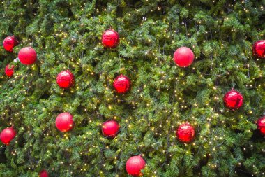 Noel ile dekore edilmiş ağaç