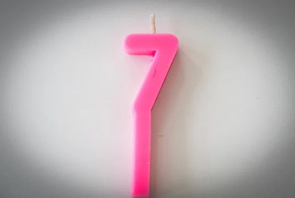 Colorful Candles shaped as numbers — Stock Photo, Image