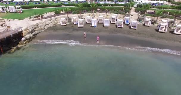 Lujoso hotel de playa en paphos Chipre — Vídeo de stock