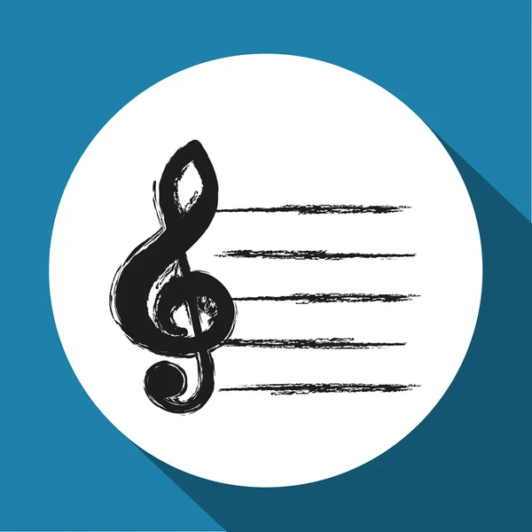 Vektör siyah müzik simgesi