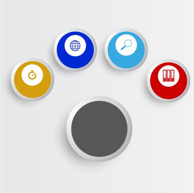 İş ikonları/simgeleri, yönetim vektör