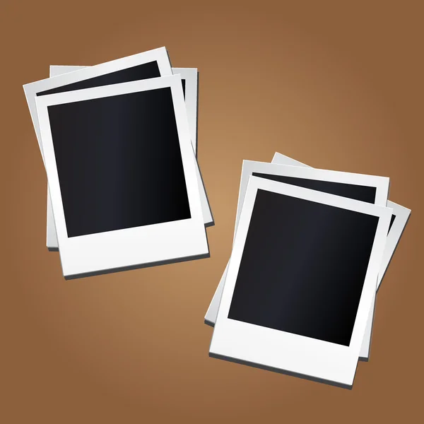 Empty photo frames on background — Stock Vector