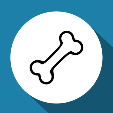 Köpek kemik işareti simgesi. Evcil hayvan gıda sembolü. Vektör Eps 10 çizim