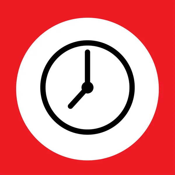 Reloj icono vector — Vector de stock