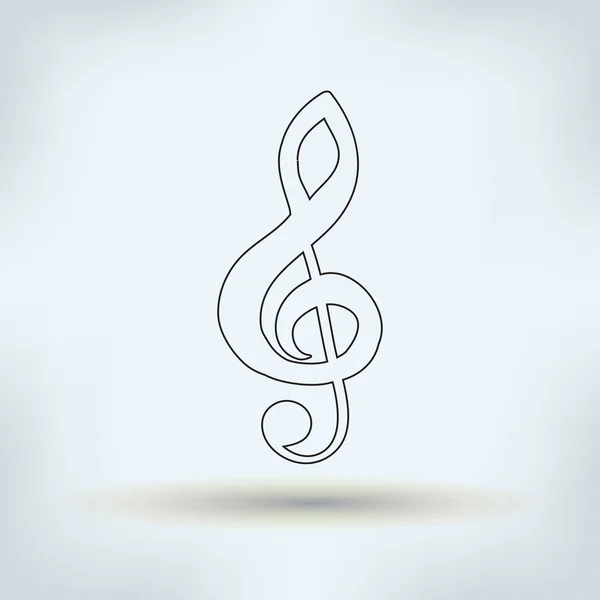 Icône de musique noire vectorielle — Image vectorielle