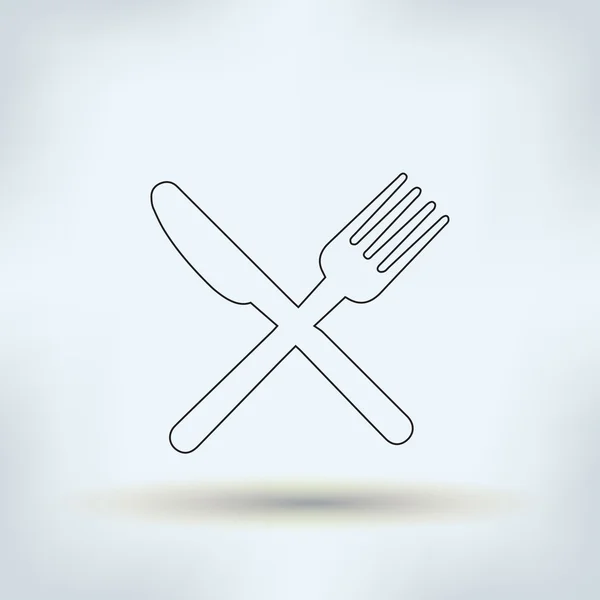 フォーク、ナイフ、スプーンのアイコン ベクトル画像 — ストックベクタ