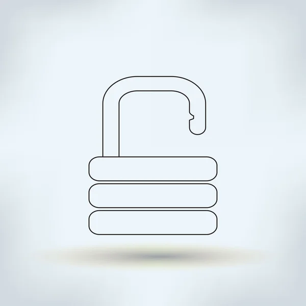 Padlock symbol icon — Stock Vector