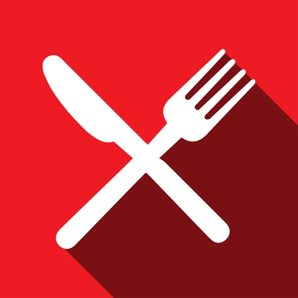 Vidlička, nůž, lžíce ikony vektorový obrázek — Stockový vektor