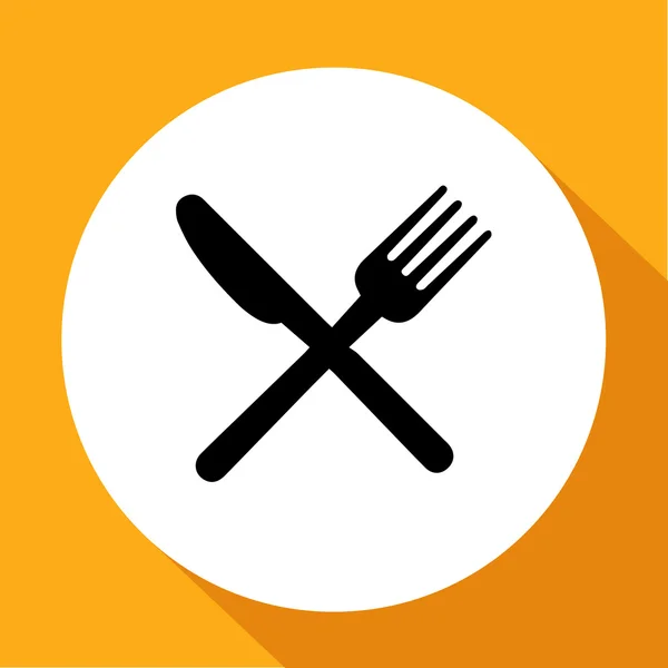 Fourchette, couteau, icône cuillère image vectorielle — Image vectorielle