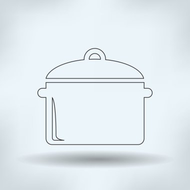 Düz modern tasarım simgeler tencere