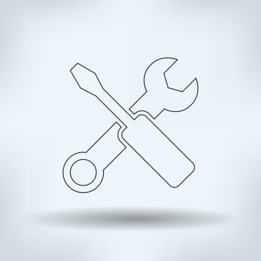 İngiliz anahtarı anahtar işareti simgesi