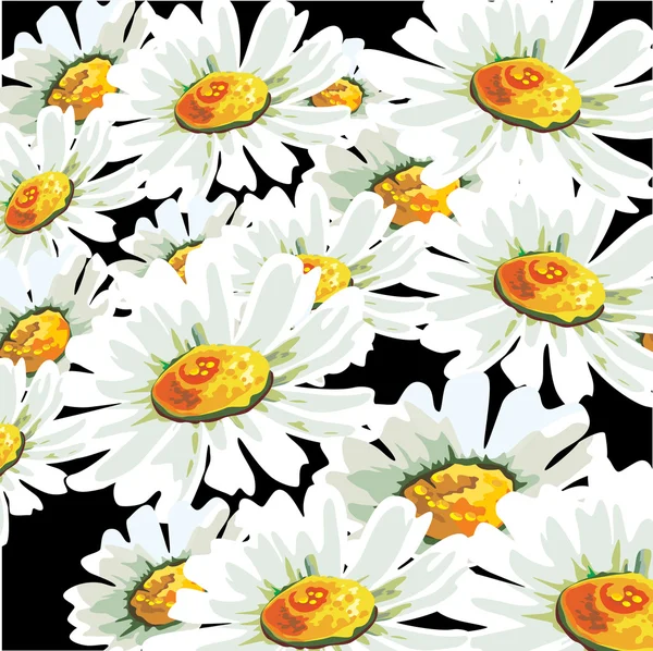 Pastel renklerde papatya çiçekler ile vektör seamless modeli.