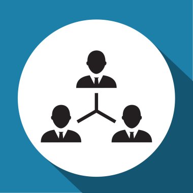 işadamı simgesi, vektör çizim. Düz tasarım stili.