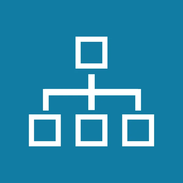 Ağ blok şeması. Düz siyah anahat simgesini