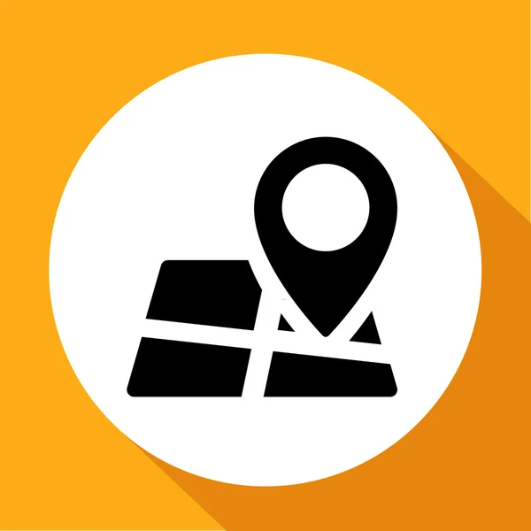 Pin on the map. Vector icon — Stock Vector