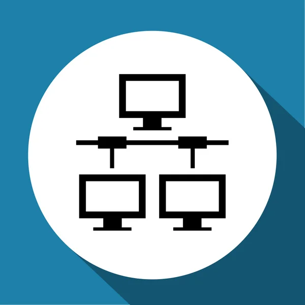 Moderne computernetwerk — Stockvector