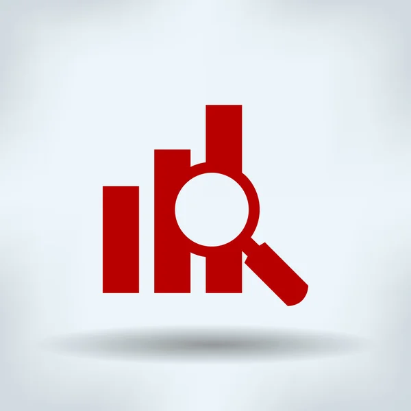 Pazar araştırması simgesi. Düz tasarım