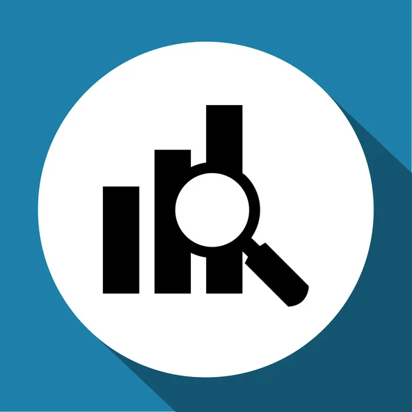 Icono de Investigación de Mercado. Diseño plano — Vector de stock