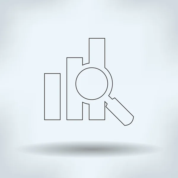 Market Research Icon. Flat Design — Stock Vector