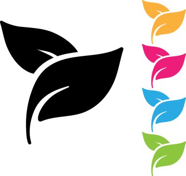 vektör yaprak, doğa, organik simge, izole logosu