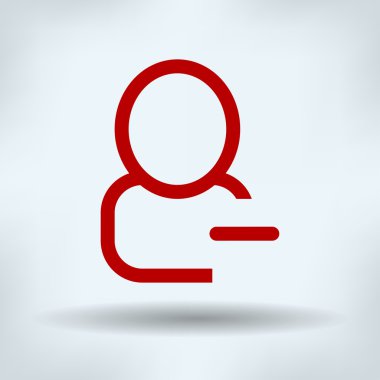 Adam simgesi. vektör çizim. Düz tasarım stili