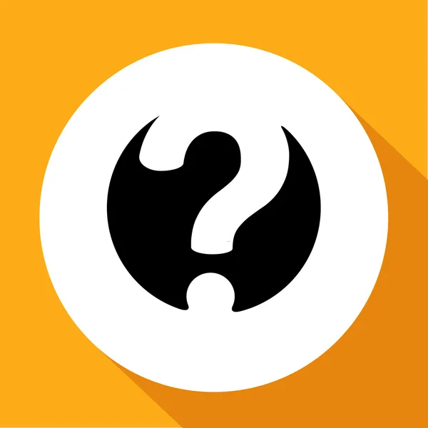 Soru işareti simgesi, vektör illüstrasyonu. Düz tasarım biçimi