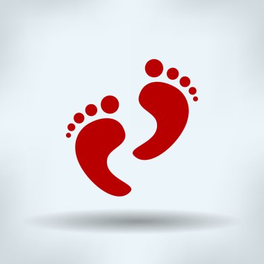 Ayak izi, Ayakkabı ve sandaletler yazdırma - illüstrasyon