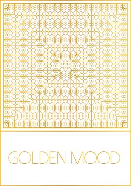 Golden mood pattern clipart