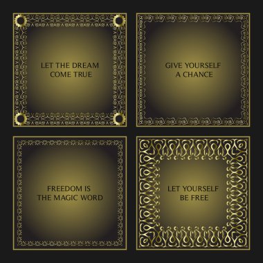 Dekoratif kaligrafi çerçeve kümesi