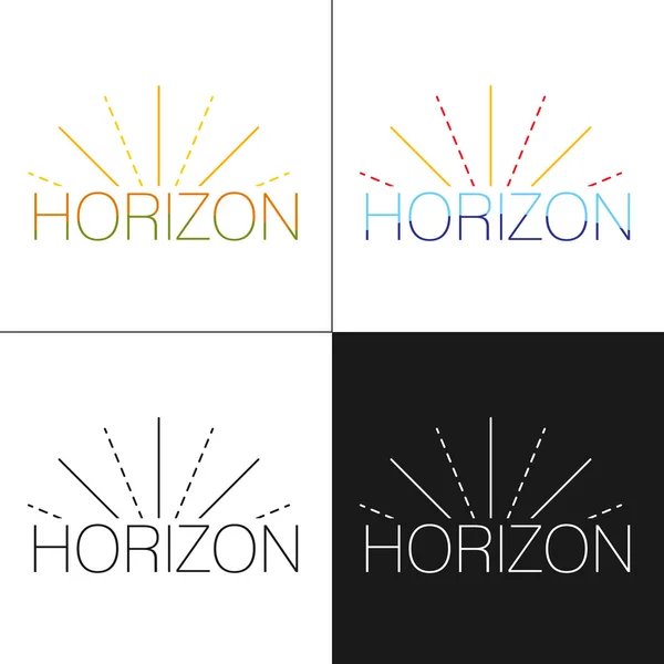 Soyut ufuk logosu şablonu