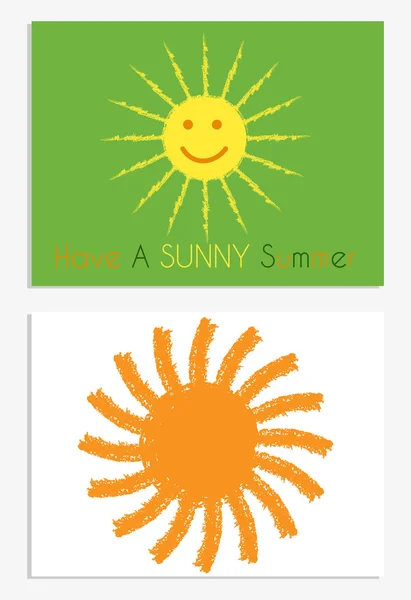 Grungy tarzında güneş ile tasarım şablonları Vektör seti