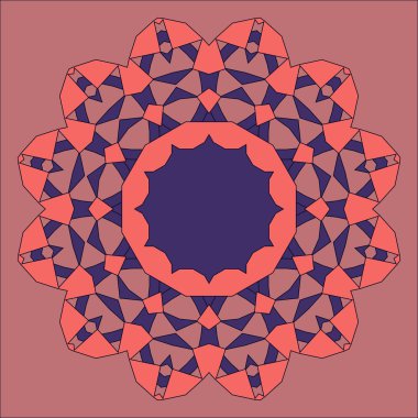 Yuvarlak dekoratif desen. Dantel daire tasarım şablonu. 